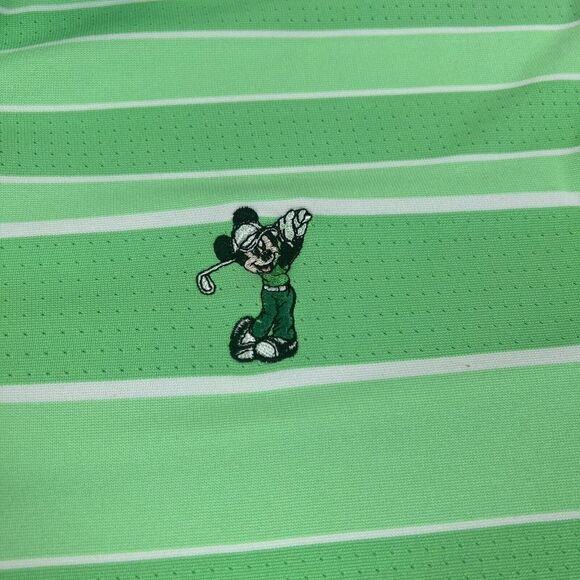Nike Golf Mickey Mouse Polo Short Sleeve Green Zonal Cooling Size Medium - Picture 5 of 9